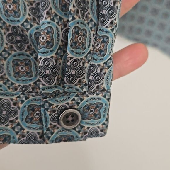 Carmen Marc Valvo silky peasant blouse M - Picture 3 of 6